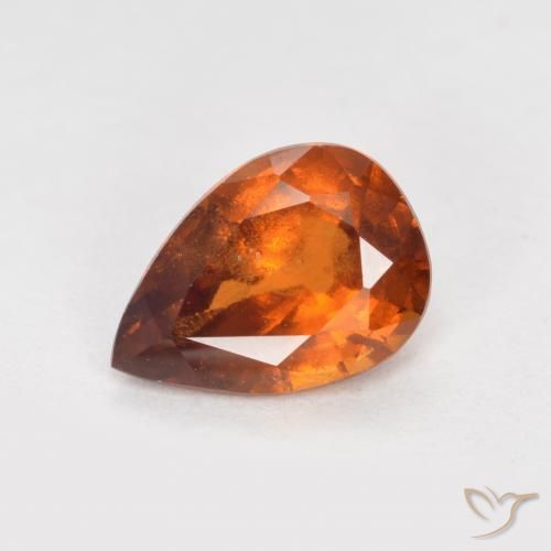 1.10ct Natürlicher Mitteldunkles Orange Hessonit-Granat, Birnenform, VS-SI