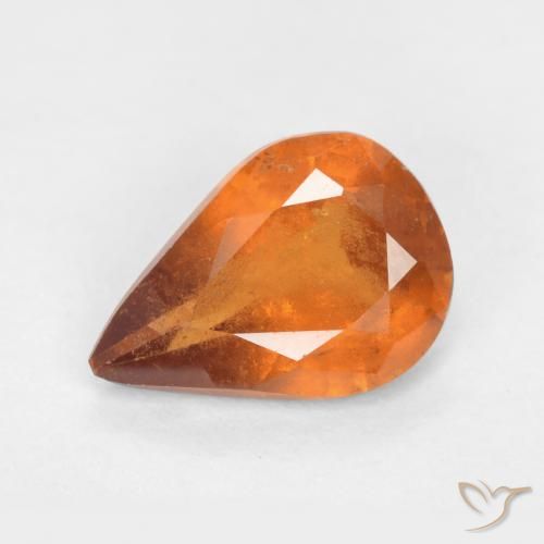 1.03ct Natürlicher tieforange Hessonit-Granat, Birnenform, SI