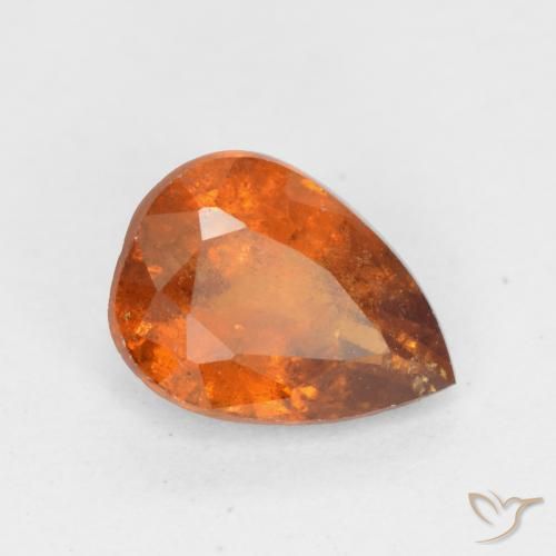 9,17 ctw natürlicher Mitteldunkles Orange Hessonit-Granat, Birnenform, SI