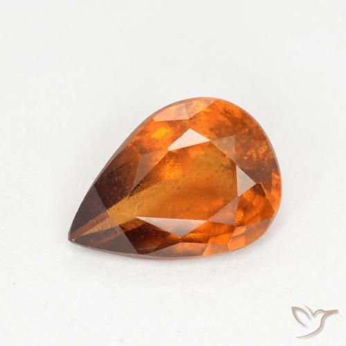 1.01ct Natürlicher tieforange Hessonit-Granat, Birnenform, SI