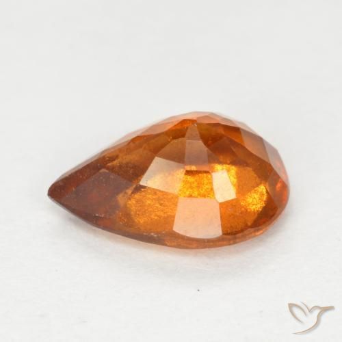 9,17 ctw natürlicher Mittelorange Hessonit-Granat, Birnenform, SI