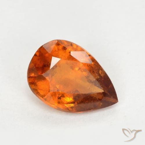 9,17 ctw natürlicher Mitteldunkles Orange Hessonit-Granat, Birnenform, SI