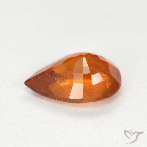 9,17 ctw natürlicher Mitteldunkles Orange Hessonit-Granat, Birnenform, SI