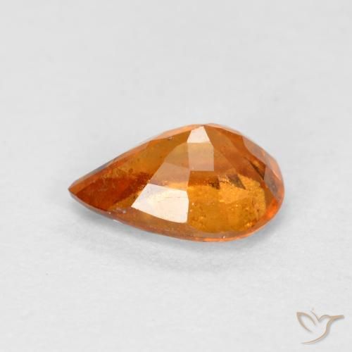 9,17 ctw natürlicher hellorange Hessonit-Granat, Birnenform, SI