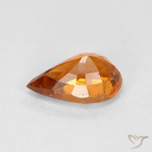9,17 ctw natürlicher Mitteldunkles Orange Hessonit-Granat, Birnenform, SI