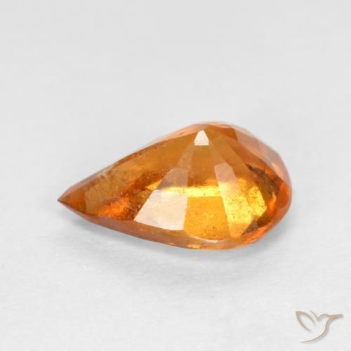 9,17 ctw natürlicher hellorange Hessonit-Granat, Birnenform, SI