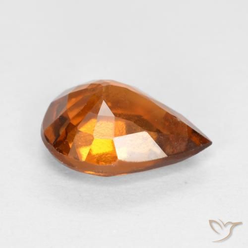 9,17 ctw natürlicher Mitteldunkles Orange Hessonit-Granat, Birnenform, SI
