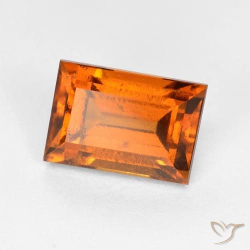 1.57ct Natürlicher Mittelorange Hessonit-Granat, Baguette, VS-SI