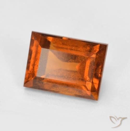 9,17 ctw natürlicher Mitteldunkles Orange Hessonit-Granat, Baguette, VS