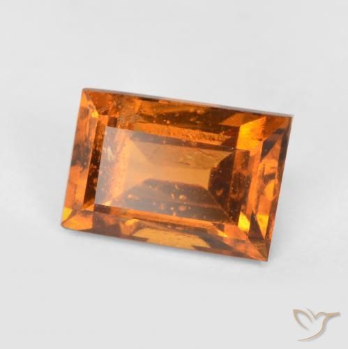 1.22ct Natürlicher Gelblich-orange Hessonit-Granat, Baguette, VS-SI