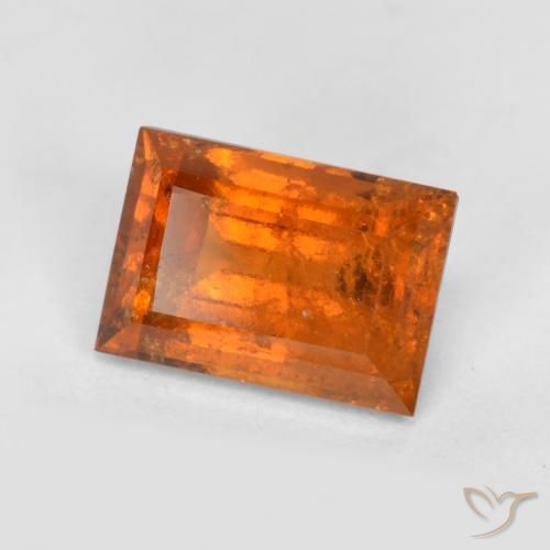 1.49ct Natürlicher Feuerorange Hessonit-Granat, Baguette, SI