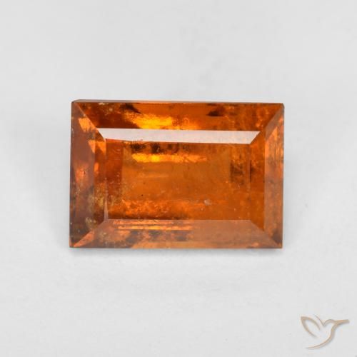 9,17 ctw natürlicher Feuerorange Hessonit-Granat, Baguette, SI