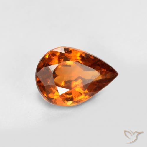 9,17 ctw natürlicher Mitteldunkles Orange Hessonit-Granat, Birnenform, VS