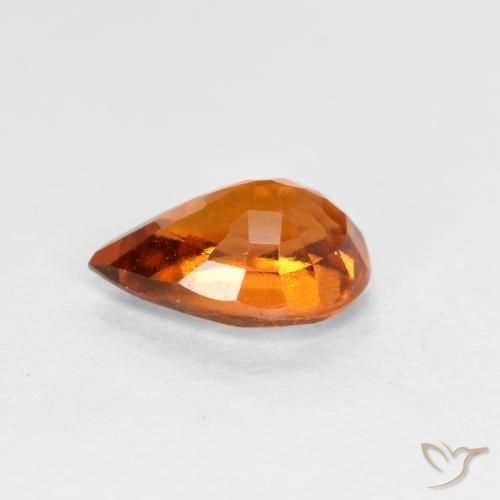 9,17 ctw natürlicher Mitteldunkles Orange Hessonit-Granat, Birnenform, VS