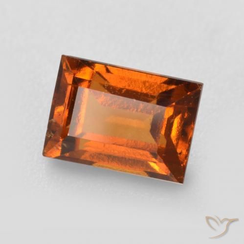 1.39ct Natürlicher tieforange Hessonit-Granat, Baguette, VS