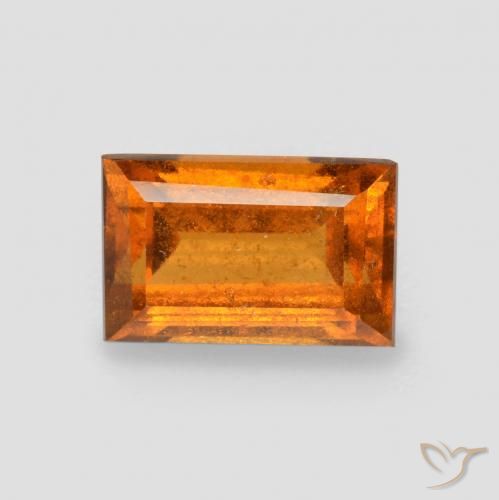 1.08ct Natürlicher Gelblich-orange Hessonit-Granat, Baguette, SI