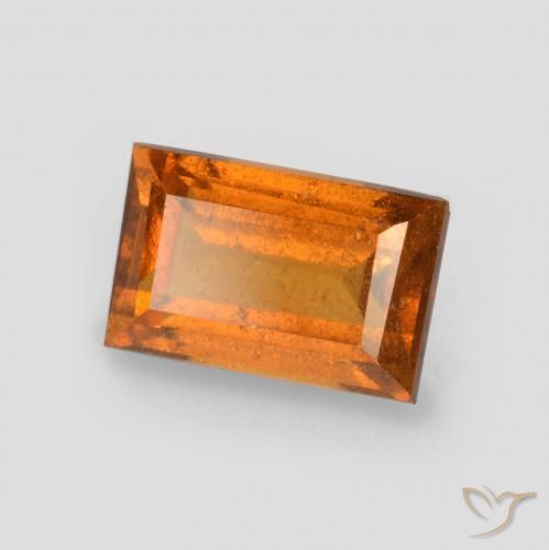 9,17 ctw natürlicher Gelblich-orange Hessonit-Granat, Baguette, SI
