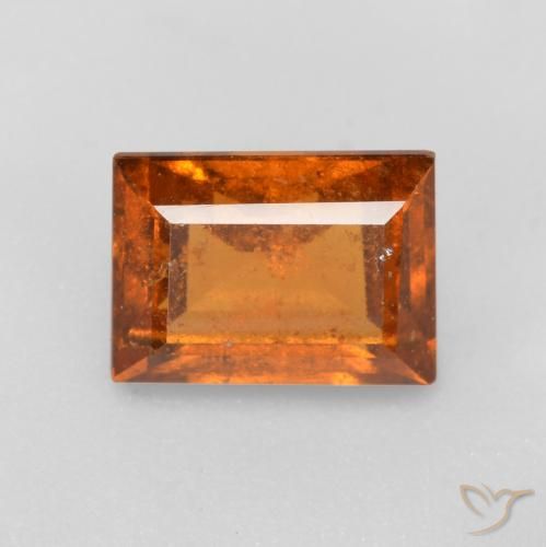 9,17 ctw natürlicher Mitteldunkles Orange Hessonit-Granat, Baguette, SI