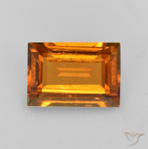 1.23ct Natürlicher Erde Orange Hessonit-Granat, Baguette, VS