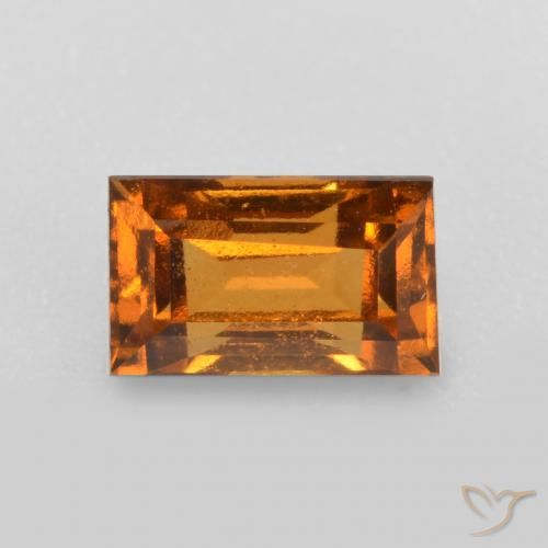 0.76ct Natürlicher bräunlich-orange Hessonit-Granat, Baguette, VS