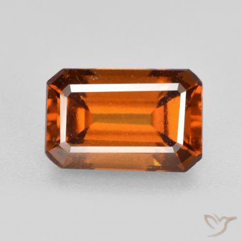 2.15ct Natürlicher Mitteldunkles Orange Hessonit-Granat, Smaragdschliff, VS-SI