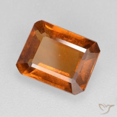 9,17 ctw natürlicher Mitteldunkles Orange Hessonit-Granat, Oktagonschliff, VS-SI