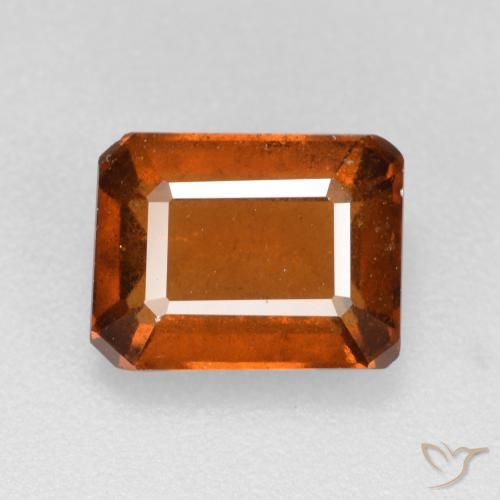 2.70ct Natürlicher rötlich-orange Hessonit-Granat, Smaragdschliff, SI