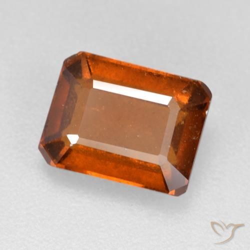 9,17 ctw natürlicher rötlich-orange Hessonit-Granat, Oktagonschliff, SI
