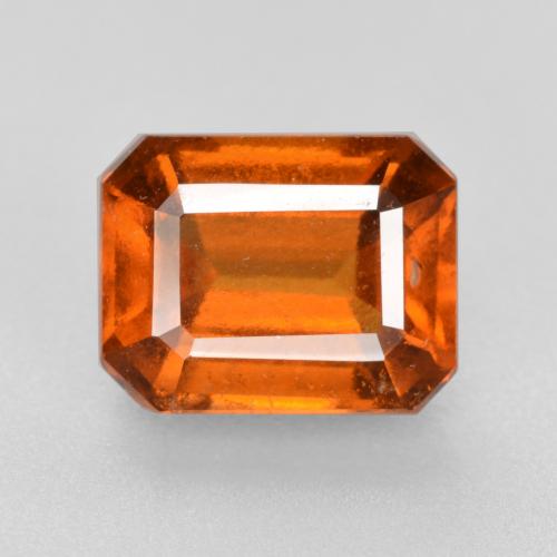 2,95 ctw natürlicher orangefarbener Hessonit, Smaragdschliff, VS-SI