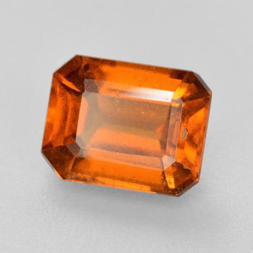 2,95 ctw natürlicher orangefarbener Hessonit, Smaragdschliff, VS-SI