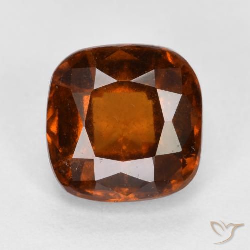 2.00ct Natürlicher rötlich-orange Hessonit-Granat, Kissen, VS-SI