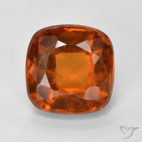 2.05ct Natürlicher tieforange Hessonit-Granat, Kissen, SI