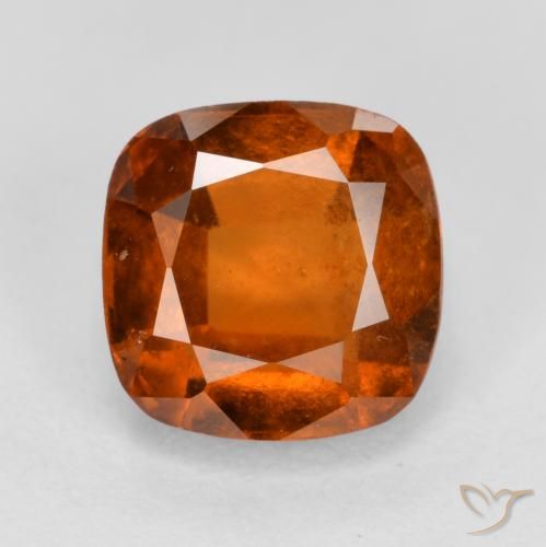 2.10ct Natürlicher tieforange Hessonit-Granat, Kissen, VS-SI