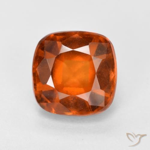 2.08ct Natürlicher Feuerorange Hessonit-Granat, Kissen, VS