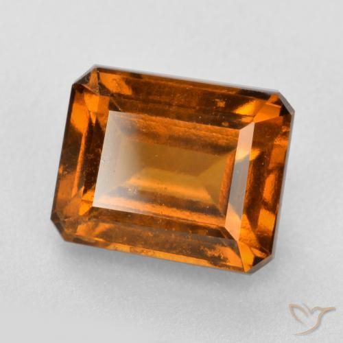 2.34ct Natürlicher tieforange Hessonit-Granat, Smaragdschliff, VS-SI