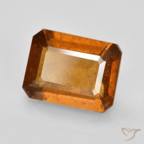 2.58ct Natürlicher tieforange Hessonit-Granat, Smaragdschliff, SI