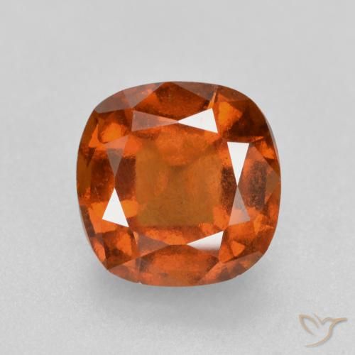 1.87ct Natürlicher rötlich-orange Hessonit-Granat, Kissen, VS-SI