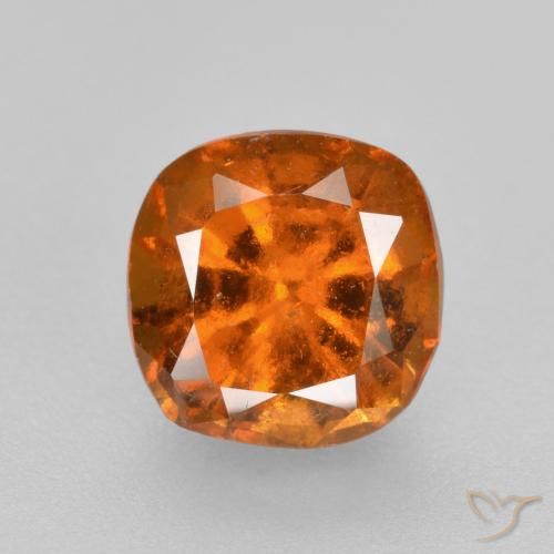 1.42ct Natürlicher tieforange Hessonit-Granat, Kissen, VS-SI