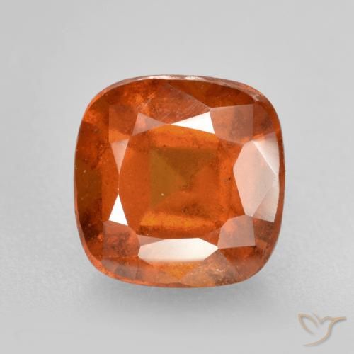 2.08ct Natürlicher Feuerorange Hessonit-Granat, Kissen, SI