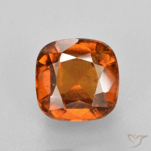 2.07ct Natürlicher tieforange Hessonit-Granat, Kissen, SI