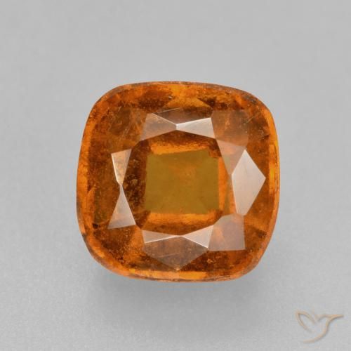 2.29ct Natürlicher rötlich-orange Hessonit-Granat, Kissen, VS-SI