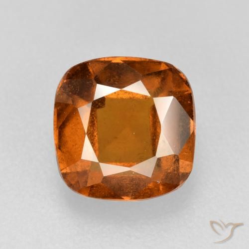 2.19ct Natürlicher tieforange Hessonit-Granat, Kissen, VS-SI