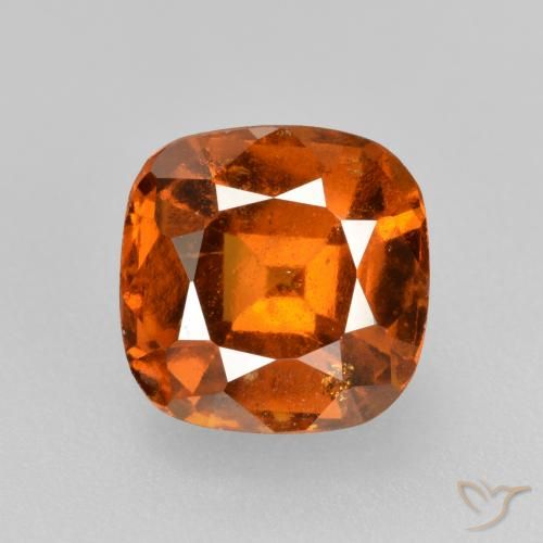 2.01ct Natürlicher tieforange Hessonit-Granat, Kissen, VS-SI