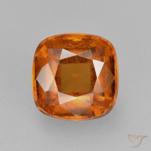 2.08ct Natürlicher tieforange Hessonit-Granat, Kissen, VS-SI