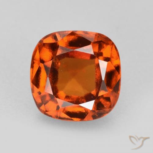 2.08ct Natürlicher Feuerorange Hessonit-Granat, Kissen, VS