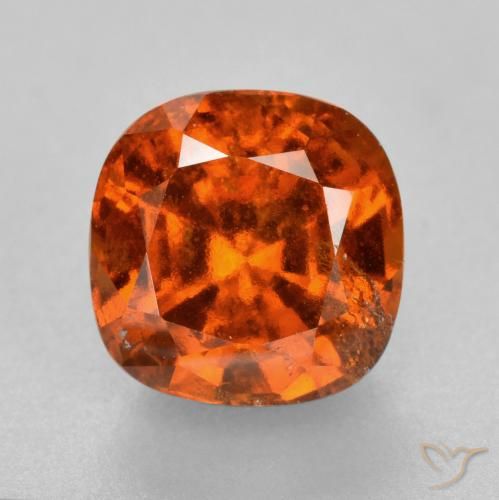 2.08ct Natürlicher tieforange Hessonit-Granat, Kissen, SI