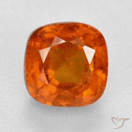 2.22ct Natürlicher Mittelorange Hessonit-Granat, Kissen, SI