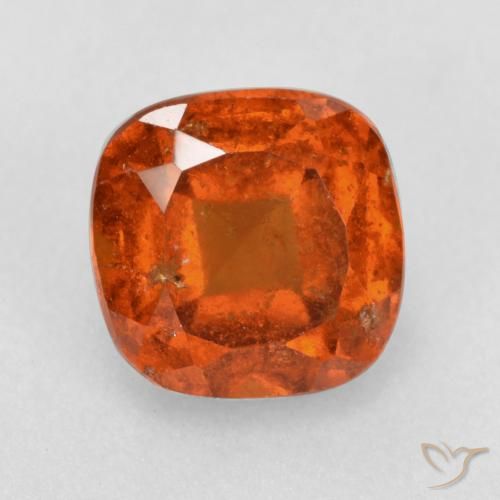2.02ct Natürlicher Feuerorange Hessonit-Granat, Kissen, SI