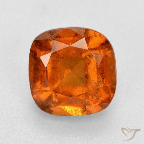 1.64ct Natürlicher Amber Orange Hessonit-Granat, Kissen, SI