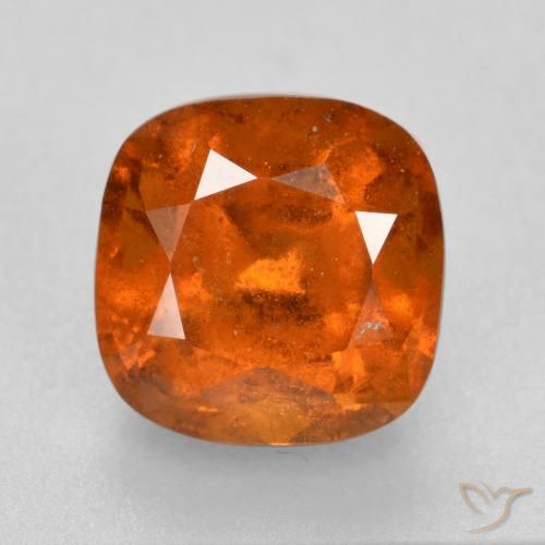2.14ct Natürlicher Amber Orange Hessonit-Granat, Kissen, SI